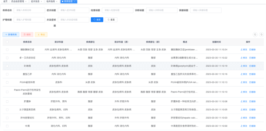 疾病信息